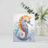 Seepferd auf den Meereswellen (Stehend Vorderseite)