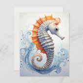 Seepferd auf den Meereswellen (Vorne/Hinten)