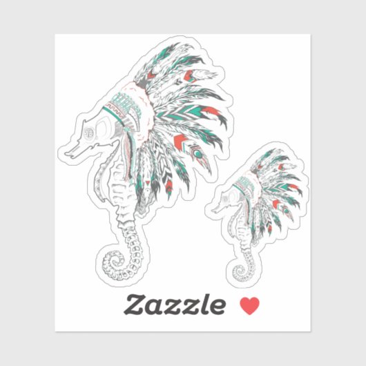 Seepferd Aufkleber (Blatt)