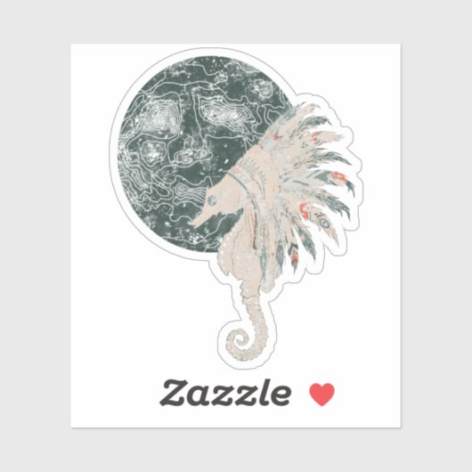 Seepferd Aufkleber (Blatt)