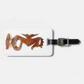 Seepferd aus geschnitztem Holz Gepäckanhänger (Vorderseite horizontal)