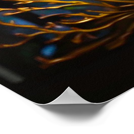 Seepferd aus Hartglas Poster (Ecke)