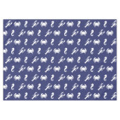 Seepferd aus Marineblau Tischdecke (Vorderseite (Horizontal))