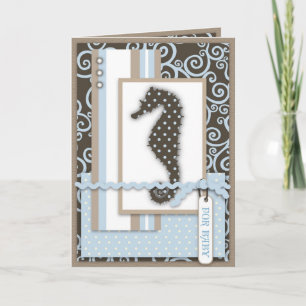 Seepferd Baby Boy Card Karte