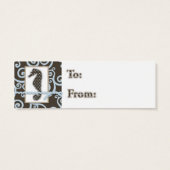 Seepferd Baby Boy Geschenkmarke (Rückseite)