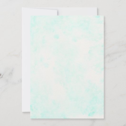 Seepferd Baby Dusche Einladung (Rückseite)