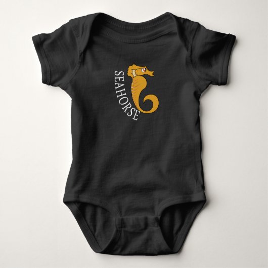 Seepferd - Baby Jersey Bodysuit Strampler (Vorderseite)