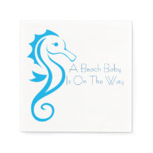 Seepferd Baby Shower Napkin (Junge)