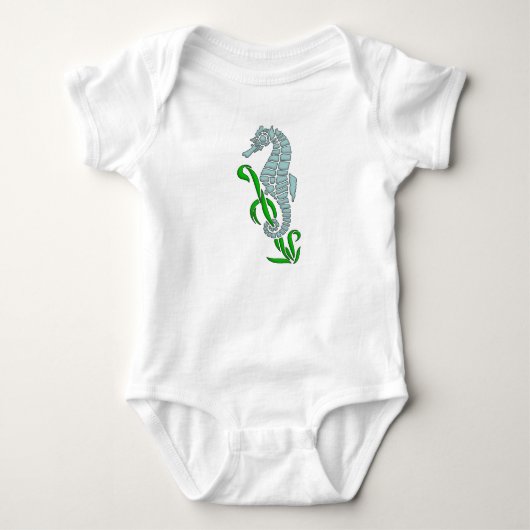 Seepferd Baby Strampler (Vorderseite)