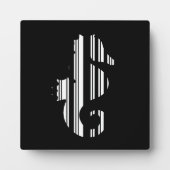 SEEPFERD BAR CODE Fish Strichcode Muster Design Fotoplatte (Vorderseite)