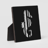 SEEPFERD BAR CODE Fish Strichcode Muster Design Fotoplatte (Vorderseite)