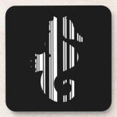 SEEPFERD BAR CODE Fish Strichcode Muster Design Getränkeuntersetzer (Vorderseite)