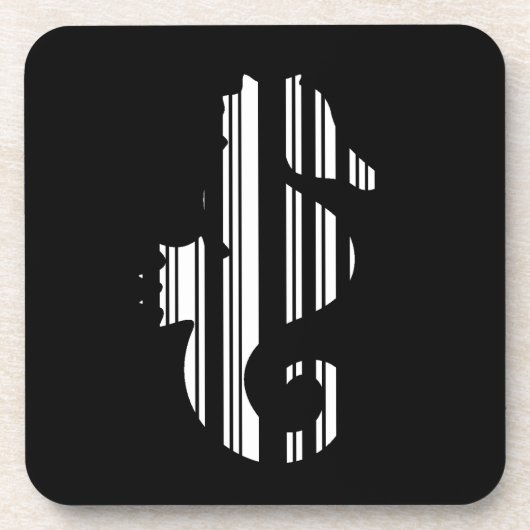 SEEPFERD BAR CODE Fish Strichcode Muster Design Getränkeuntersetzer (Vorderseite)