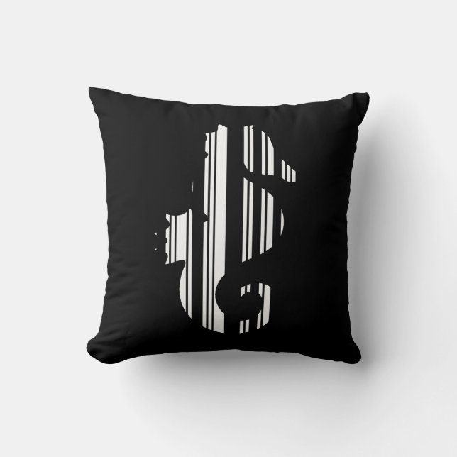 SEEPFERD BAR CODE Fish Strichcode Muster Design Kissen (Vorderseite)