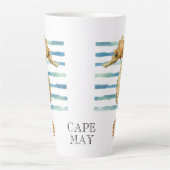 Seepferd Beach Coastal CAPE Watercolor Milchtasse (Vorderseite)