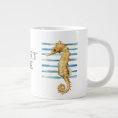 Seepferd Beach Coastal Jumbo-Tasse (Rechts)