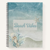 Seepferd Beach Theme Spiral Notebook Notizblock (Vorderseite)