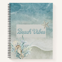 Seepferd Beach Theme Spiral Notebook Notizblock