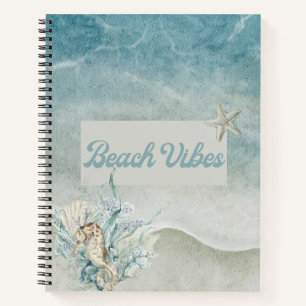 Seepferd Beach Theme Spiral Notebook Notizblock