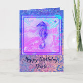 Seepferd Birthday Card Karte (Vorderseite)