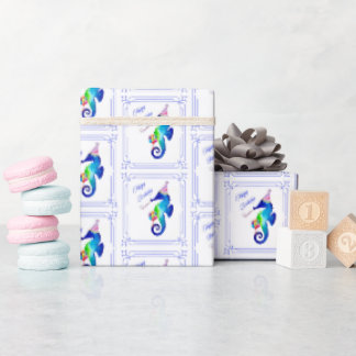 Seepferd Birthday Geschenkpapier
