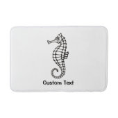 Seepferd Black Badematte (Vorderseite)