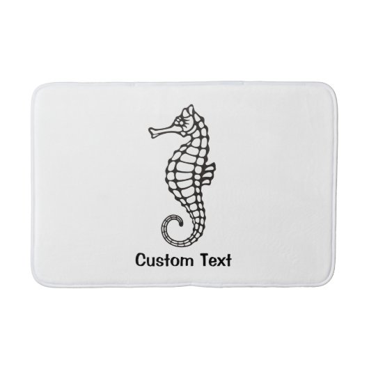 Seepferd Black Badematte (Vorderseite)