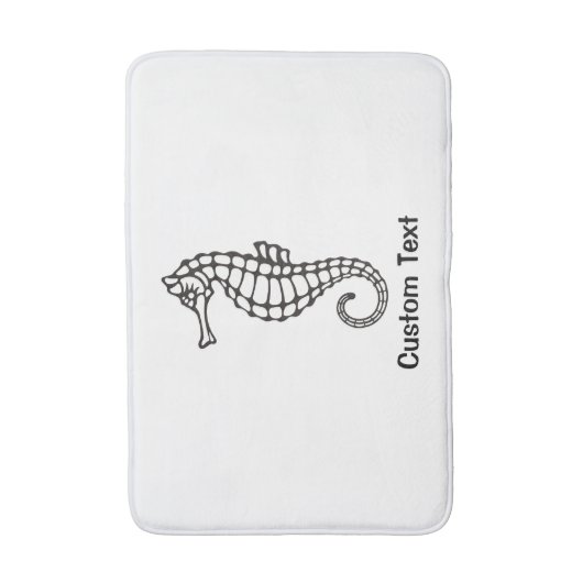 Seepferd Black Badematte (Vorderseite Vertikal)