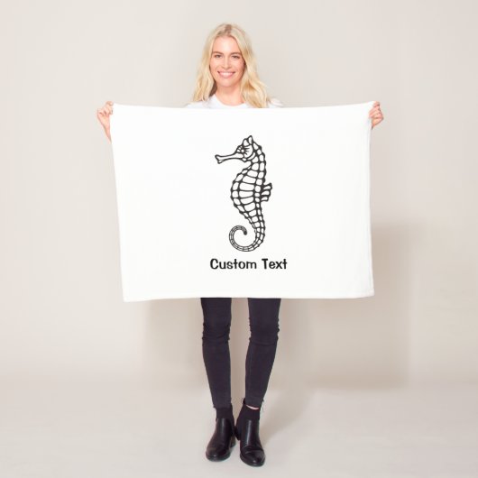 Seepferd Black Fleecedecke (Beispiel)
