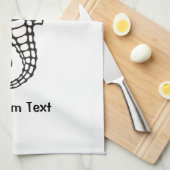 Seepferd Black Geschirrtuch (Viertel Falte)