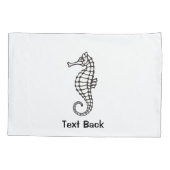 Seepferd Black Kissenbezug (Rückseite)