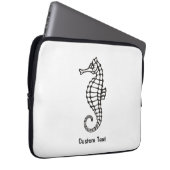 Seepferd Black Laptopschutzhülle (Vorne Rechts)