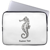 Seepferd Black Laptopschutzhülle (Vorderseite)