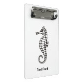 Seepferd Black Mini Klemmbrett (Schrägansicht)