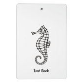 Seepferd Black Mini Klemmbrett (Rückseite)