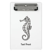 Seepferd Black Mini Klemmbrett (Vorderseite)