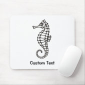 Seepferd Black Mousepad (Mit Mouse)