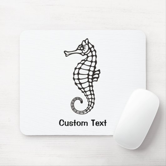 Seepferd Black Mousepad (Mit Mouse)