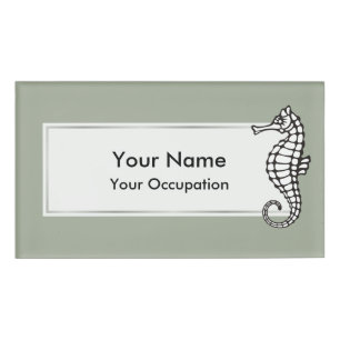 Seepferd Black Namenschild