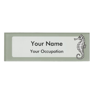 Seepferd Black Namenschild