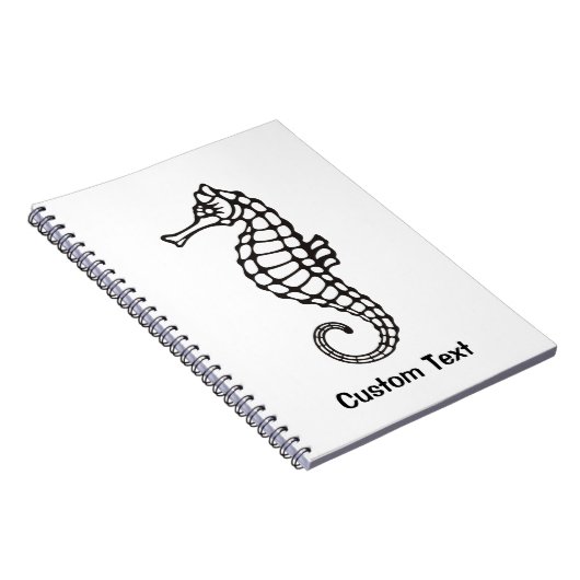 Seepferd Black Notizblock (Rechte Seite)