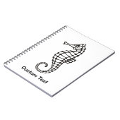 Seepferd Black Notizblock (Linke Seite)