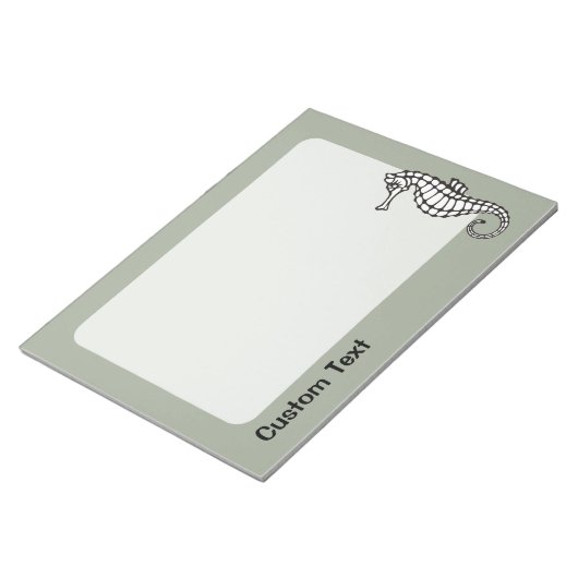 Seepferd Black Notizblock (angewinkelt)