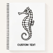 Seepferd Black Notizblock (Vorderseite)