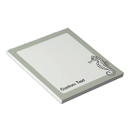 Seepferd Black Notizblock (angewinkelt)