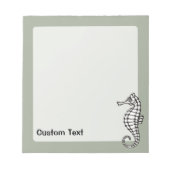 Seepferd Black Notizblock (Vorderseite)