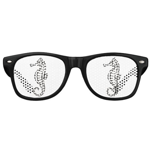 Seepferd Black Partybrille (Vorderseite)