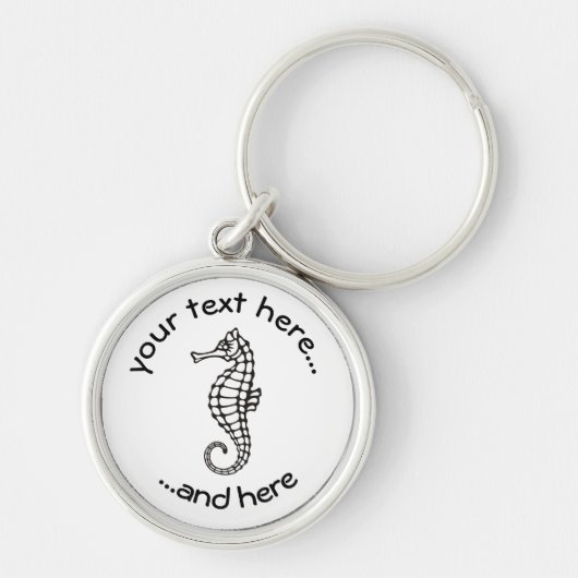 Seepferd Black Schlüsselanhänger (Vorne)