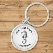 Seepferd Black Schlüsselanhänger