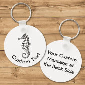 Seepferd Black Schlüsselanhänger